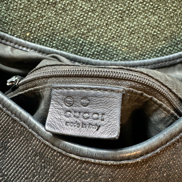 Gucci Monogram Canvas Britt Hobo Bag Black - Picture 2 of 3